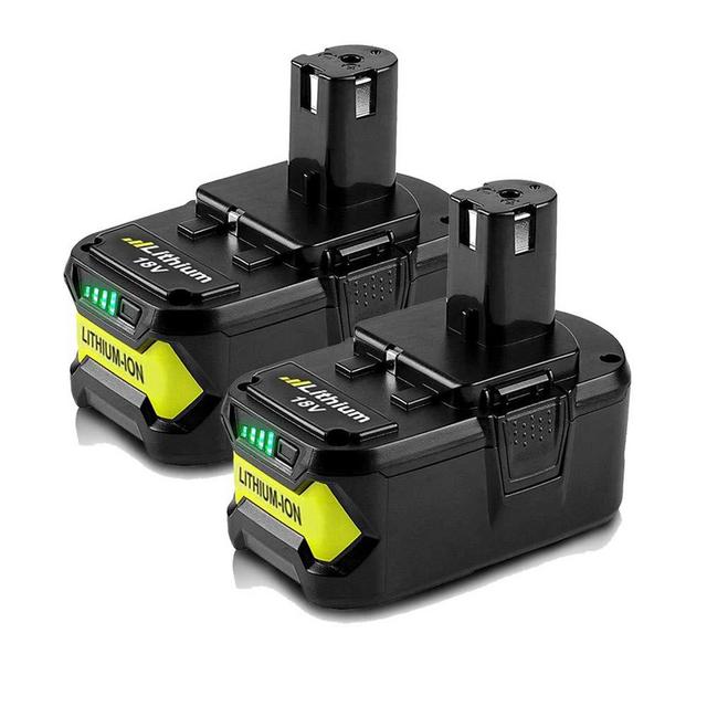 2Pack 4.0Ah 18V Replacement Battery for Ryobi Lithium 18V Battery P108 P100 P102 P103 P104 P105 P107 P109 for Ryobi 18-Volt Battery