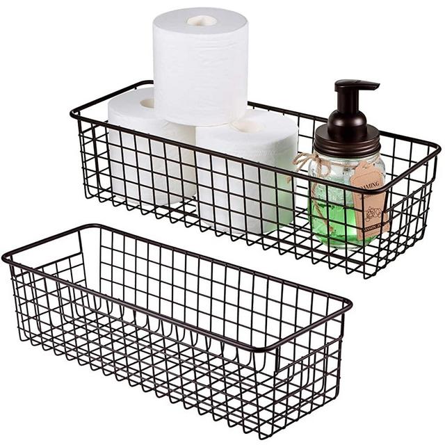 Excello Global Products Industrial Toilet Paper Holder with Rustic Wooden Shelf and Cast Iron Pipe