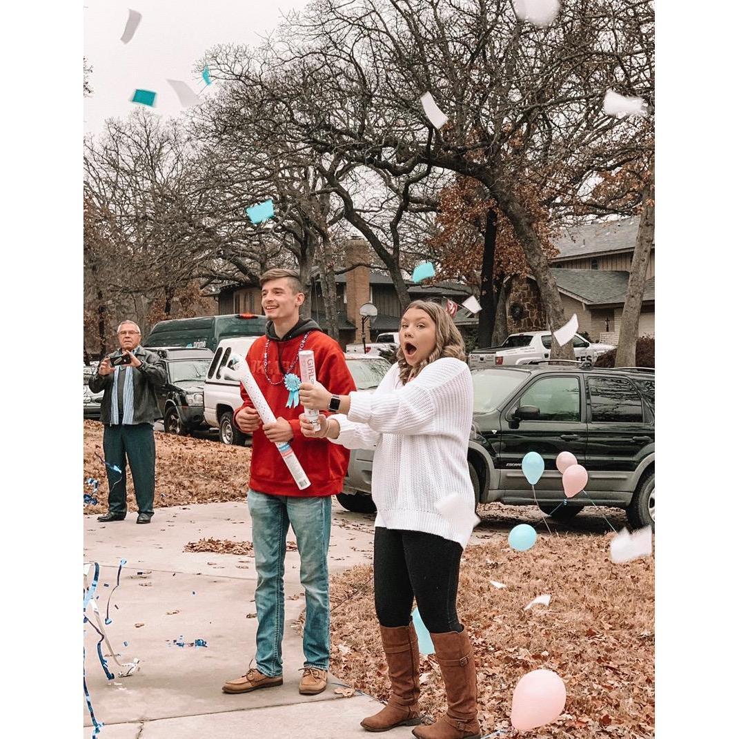 Gender reveal for Grayson