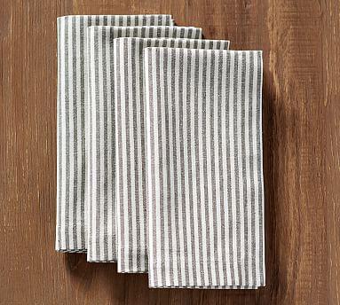 Wheaton Stripe Napkin, Set of 4 - Charcoal