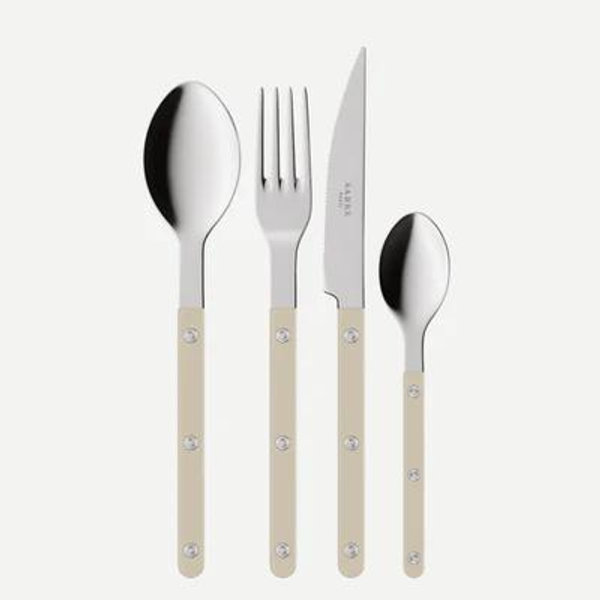 Bistrot Solid, Light kaki - 24 pieces cutlery set