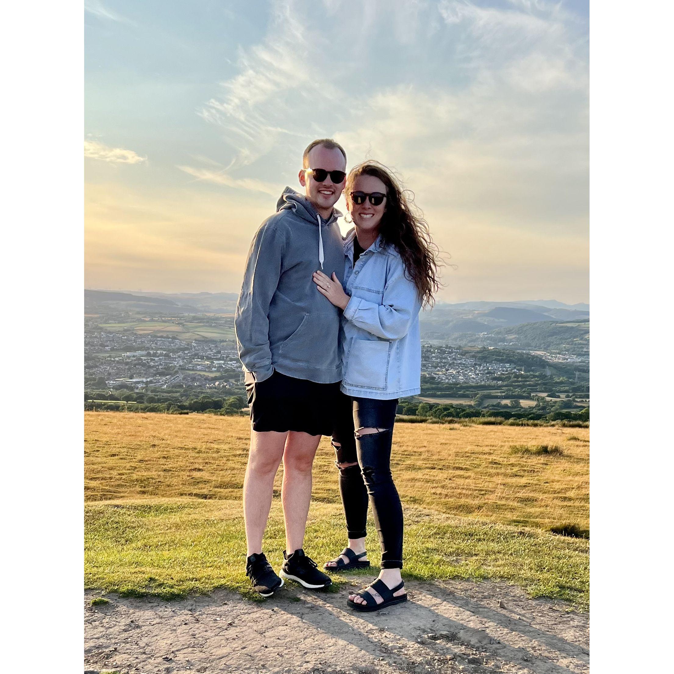 Top of the garth, Pentyrch Cardiff, Wales - This was on the trip that we got engaged