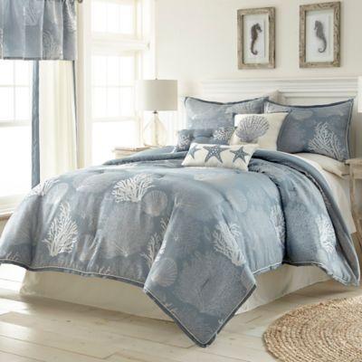 Siesta Key 7-Piece Queen Comforter Set in Blue