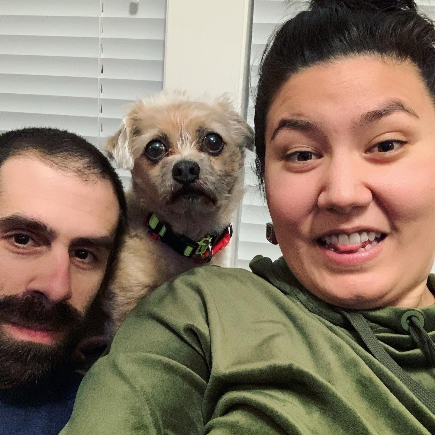 Amanda, Daniel, and Joey during quarantine