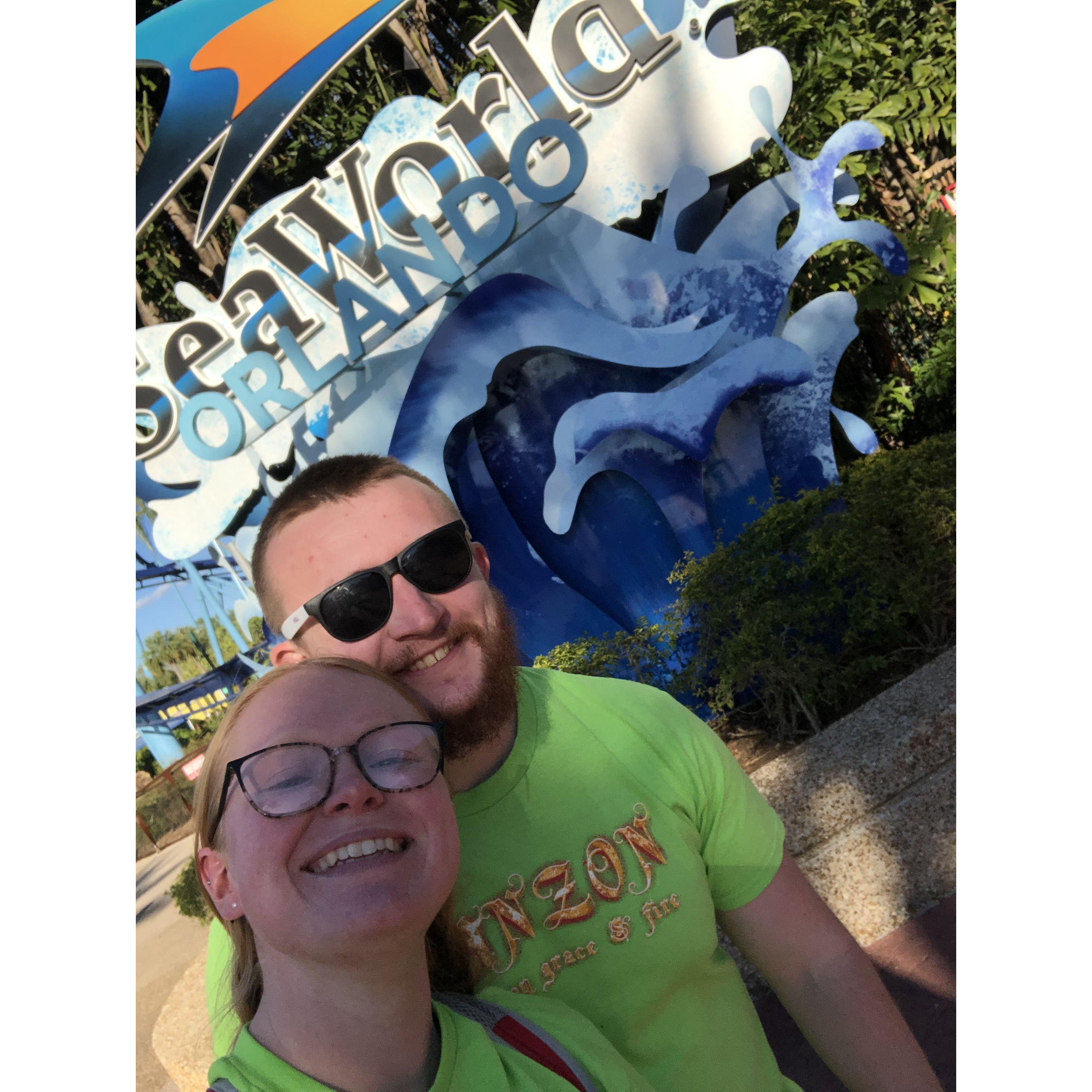 First trip as a band director, and Hunter got to go along. This picture was taken after 25 hours on a tour bus.