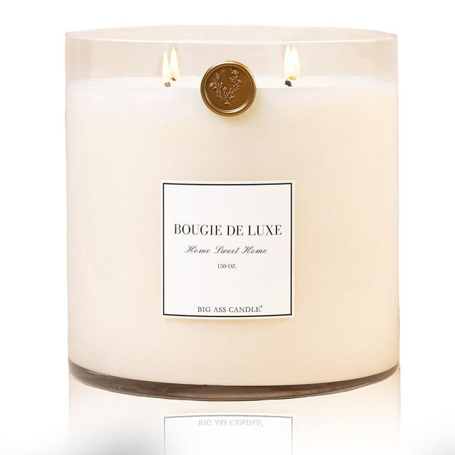 Baby Big Ass Candle | 150oz, Up to 500 Hours | Home Sweet Home | Vanilla, Caramel, Sugar | Natural Coconut-Soy Wax | by Big Ass Luxuries | As Seen On Shark Tank