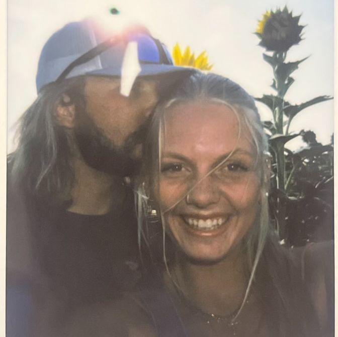 If you look closely you can see a bee that photo bombed us. This was one of our many dates around Franklin. -C