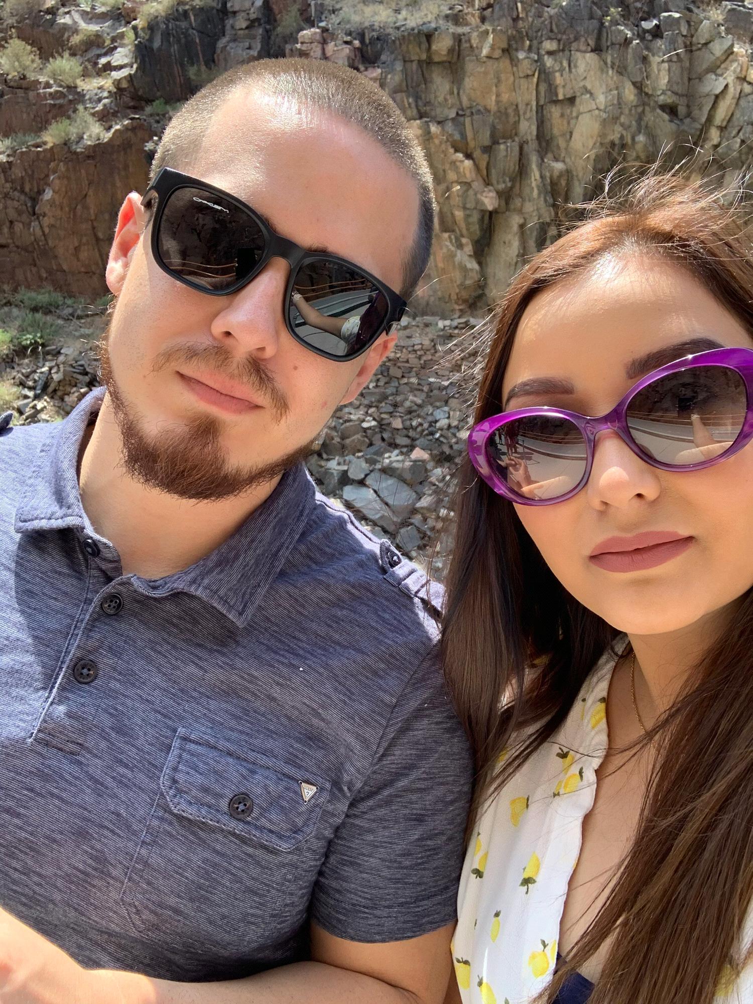 The one with the selfie on a train in Colorado
