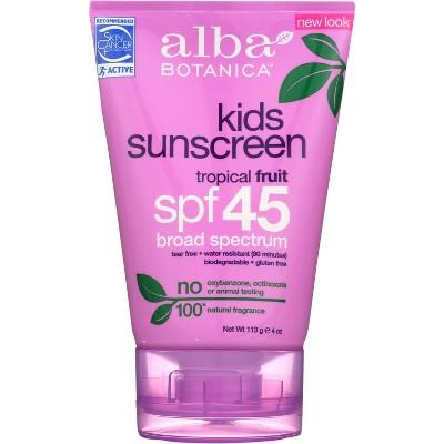 Alba Botanica Very Emollient Kids Sunscreen Lotion - SPF 45 - 4oz