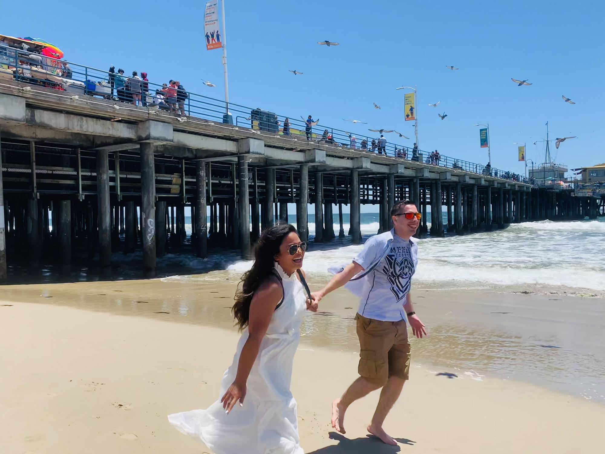Cliché beach day in Santa Monica Pier