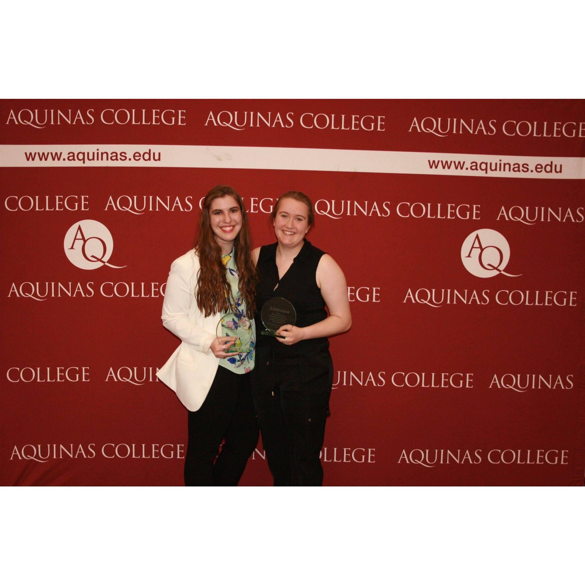 Two stars at the Aquinas College Student Senate Awards ;) 2016