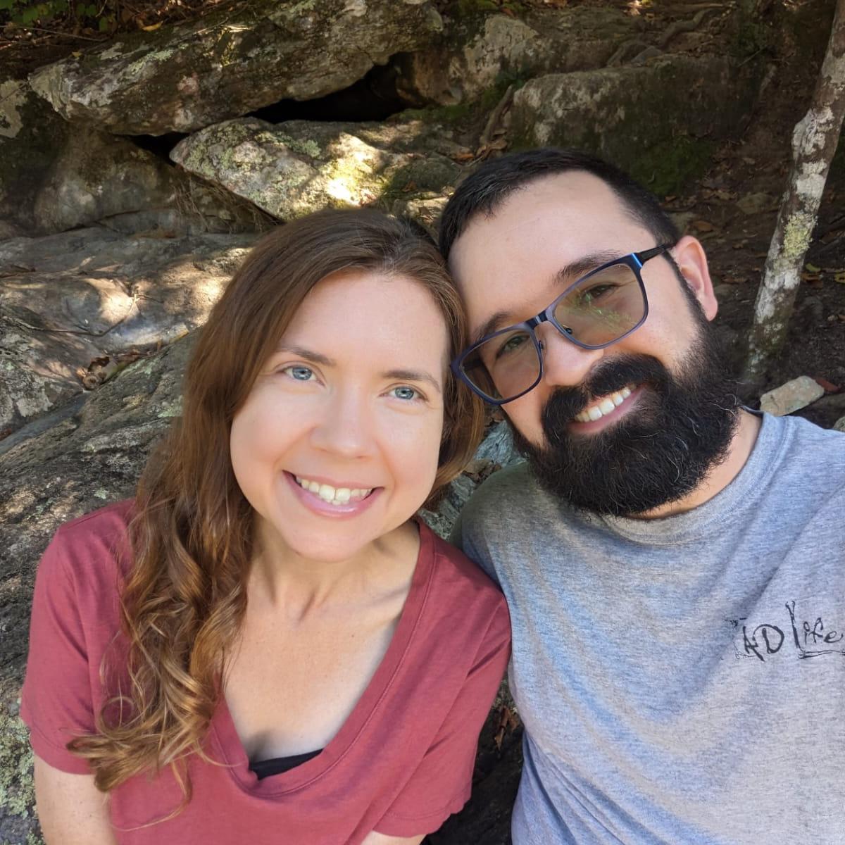 Allison and Dave enjoy hiking at Eno River State Park.