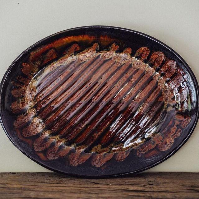 Edgecomb Potters Oval Platter Color: Kyoto Forest