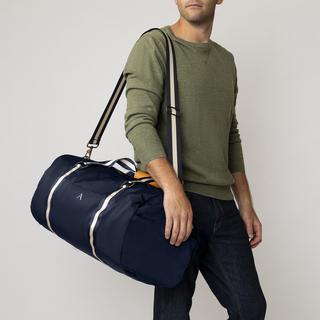 Personalized Navy Nylon Duffel Bag