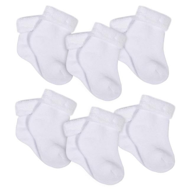 Gerber Organic Baby White 6pk - Ankle Bootie Socks