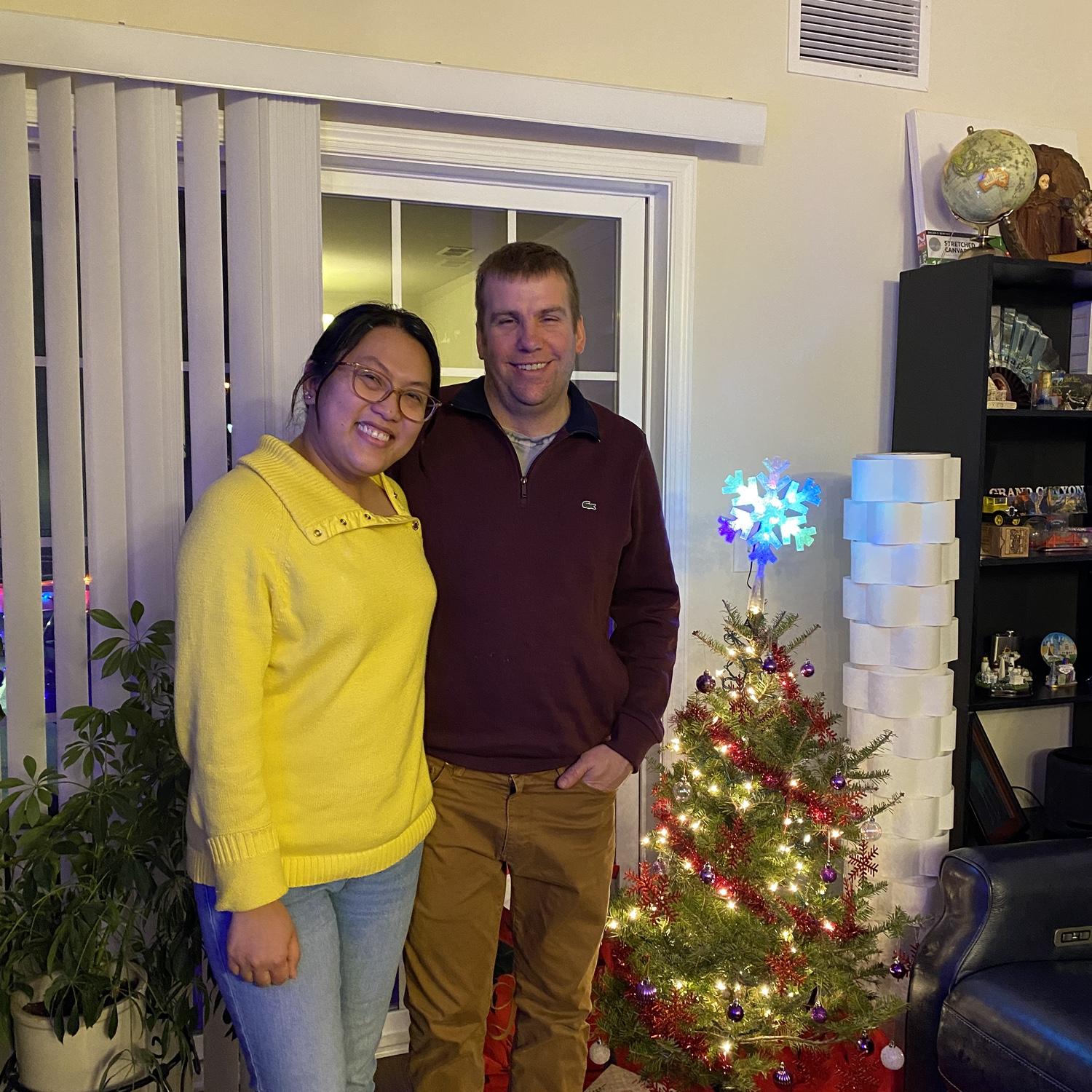 Our first Christmas and this was in our apartment in South Jersey