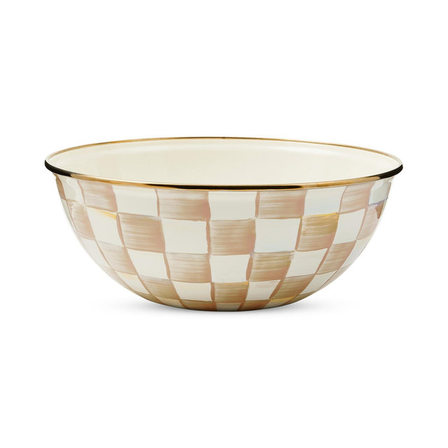 Mackenzie-Childs Mocha Check Medium Everyday Bowl, 80-oz.