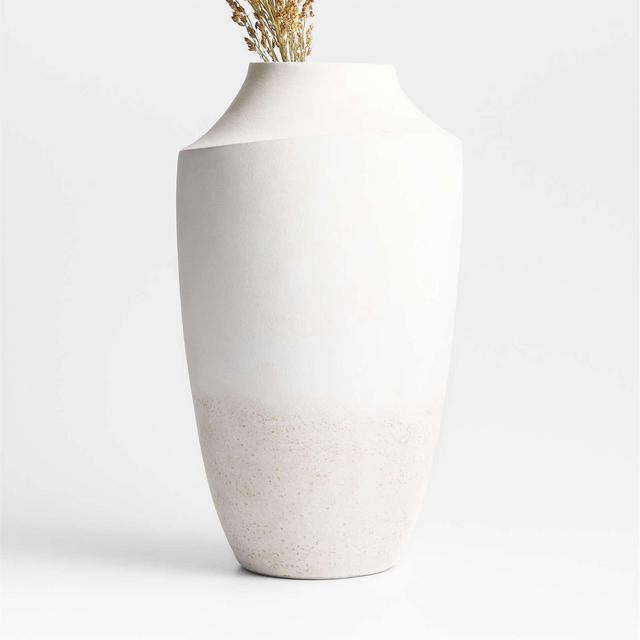 Eastern Rock White Ceramic Vase Modern Minimalist Abstraction Vase