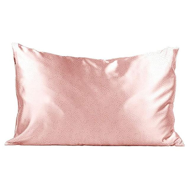 Kitsch 100% Satin Pillowcase with Zipper | Softer Than Silk | Cooling Satin Pillowcase | Satin Pillow Case Cover | Vegan Silk Pillowcase for Hair & Skin | Standard/Queen Silk Pillowcase (Dot)