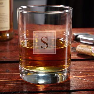 Eastham Block Monogram Rocks Glass
