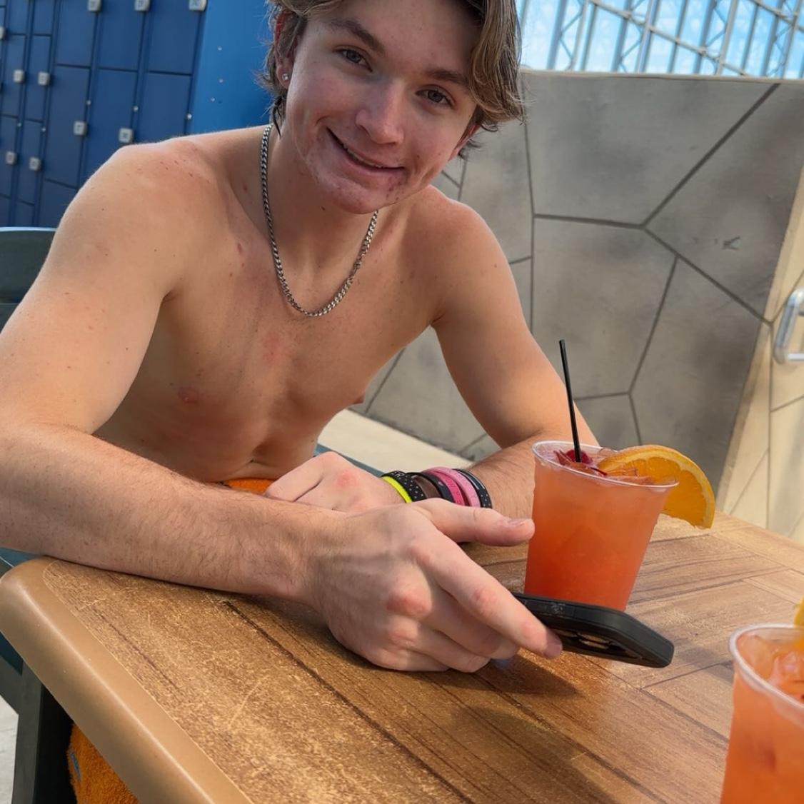 His first Legal Drink