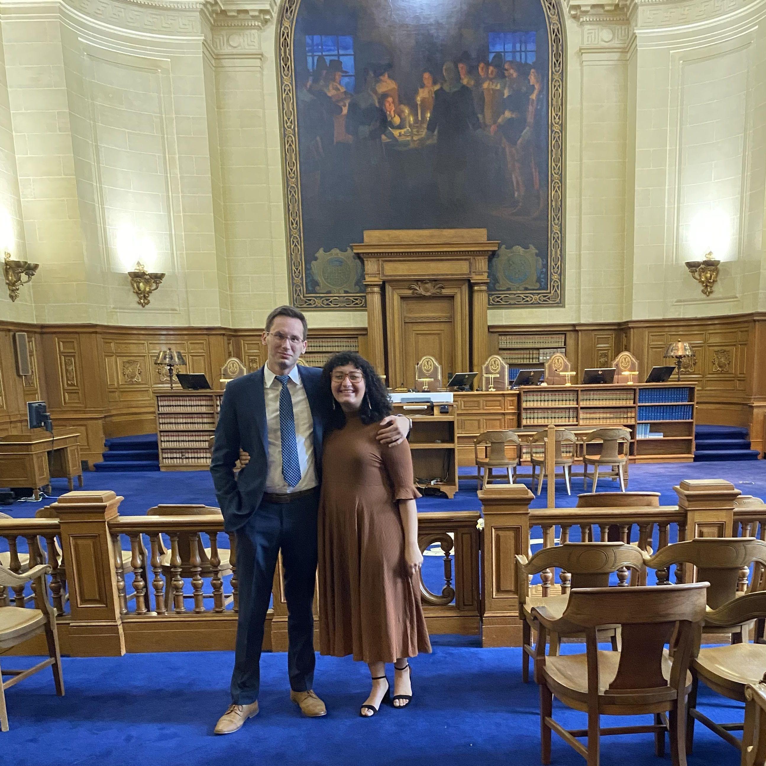 celebrating Tim's admittance to the Connecticut Bar, 2021