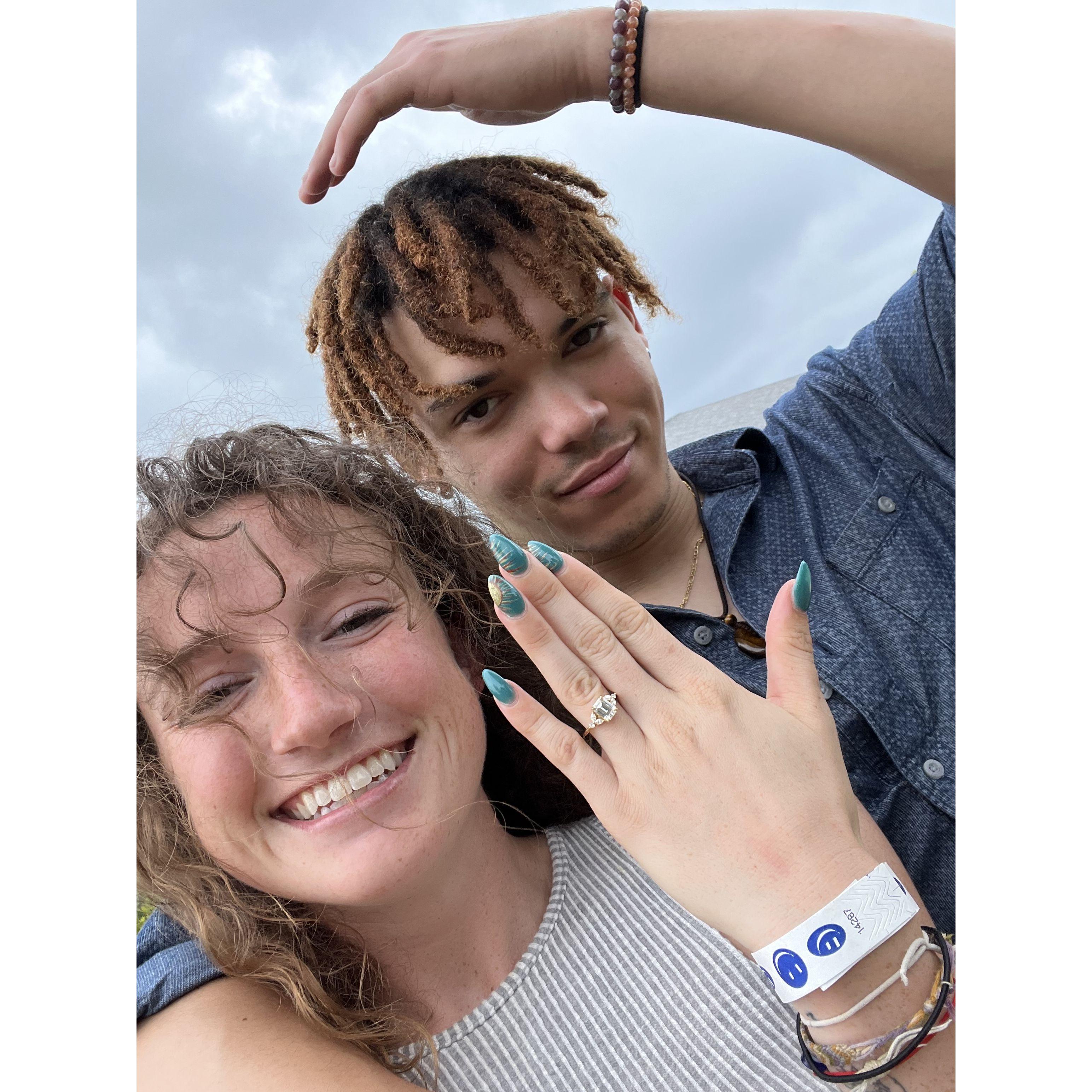 When he proposed at Hatteras Island!
