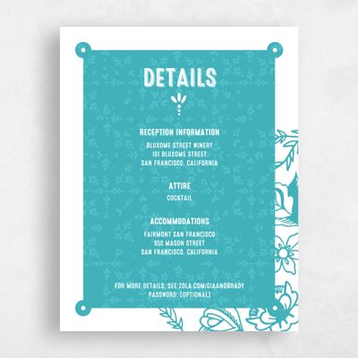 Turquoise, Blue Wedding Enclosure - Rios