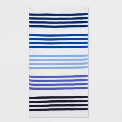 Basics Multi Stripe Beach Towel Blue - Sun Squad&#8482;