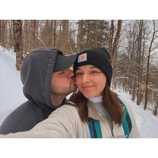 when Matt took Kayla + the dogs for a 2 day Allegheny hiking trip, 3/14/2023