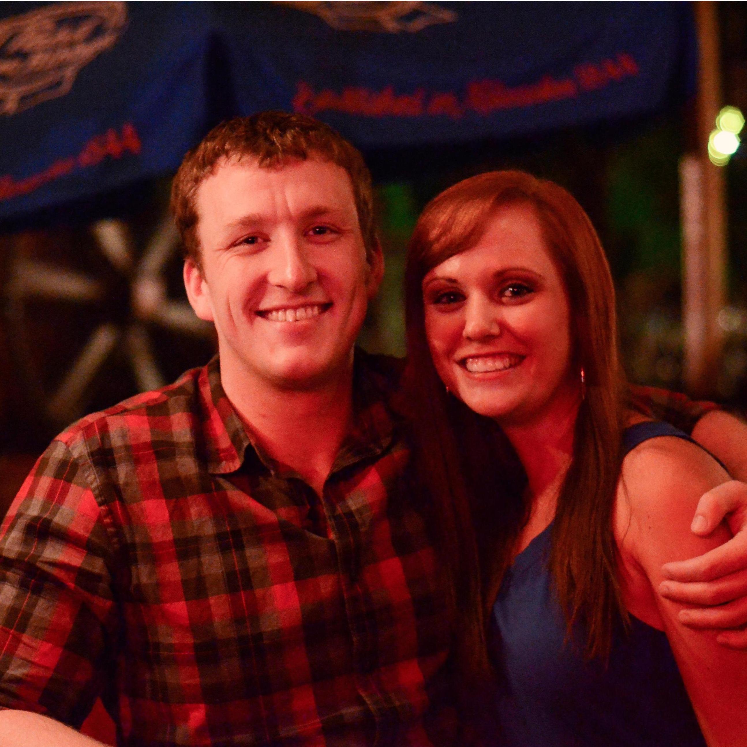 Here's another early photo of us! This was at one of our favorite Dallas bars, Truck Yard.