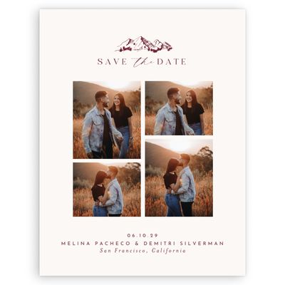 Wine, Red Wedding Digital Save the Date - Crispin Multiphoto