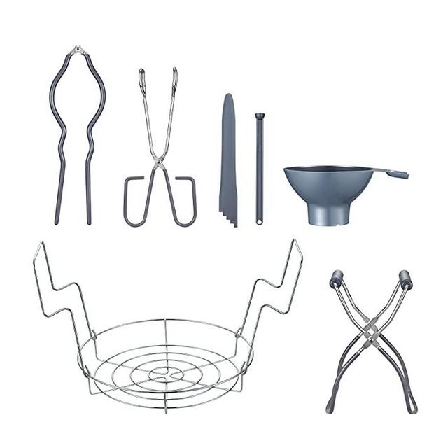 CONCORD 7 Pieces Premium Stainless Steel Canning Set Starter Kit w/ Rack. No Rust, Extra Stability. BULK PACKS (Canning Set)