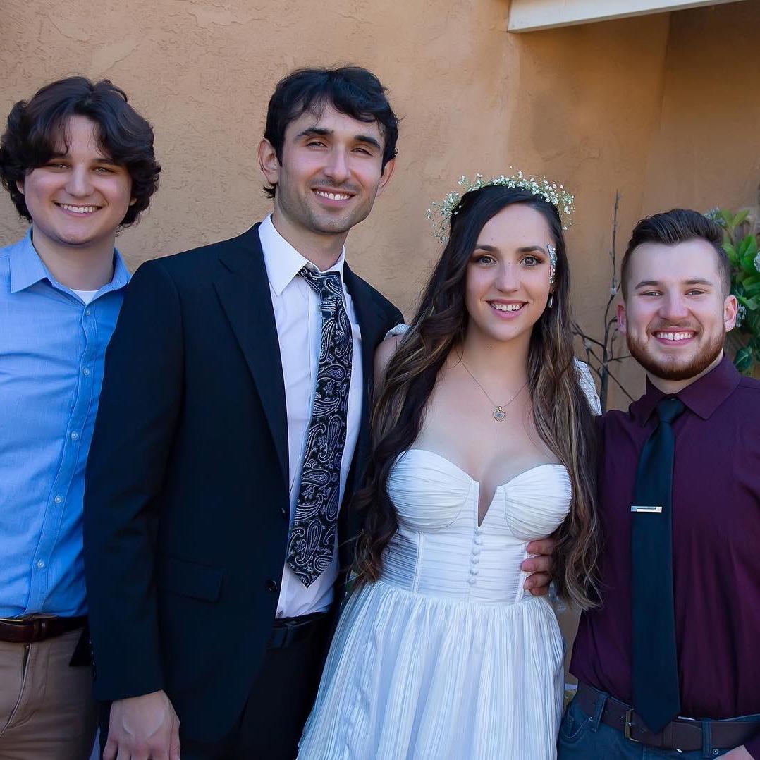 June 2022 - Alex and Avery with Alex’s brothers/groomsmen, Greg and Tommy