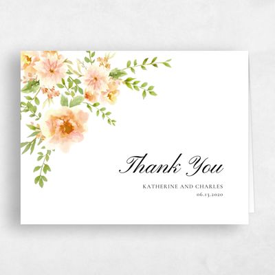 Peach, Orange Wedding Thank You - Tillage