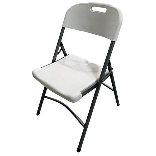 PDG® White Resin Folding Chair - 400 lb Capacity