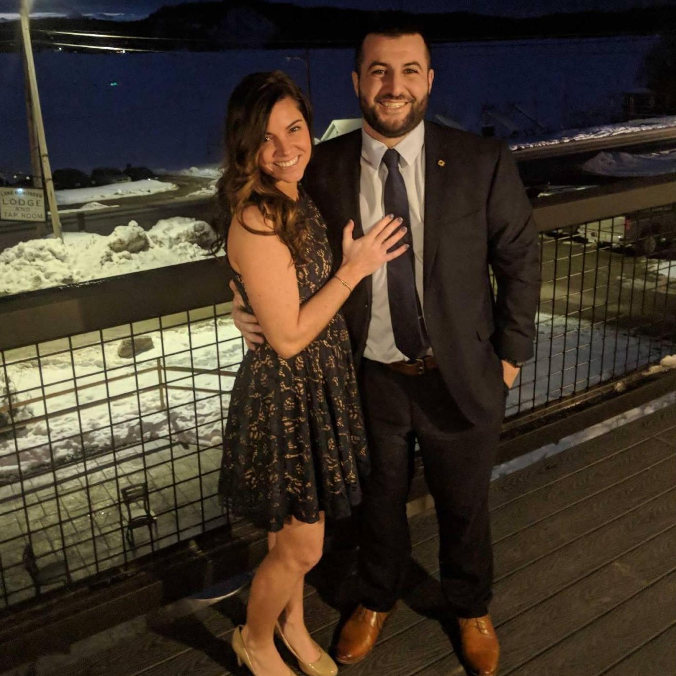 Our first wedding together in Vermont, March 2018. At Adam and Cath Chicoine’s Wedding. Brent’s friend Adam and former coach at Norwich University who he’d later coach with at Colby College in 2019.