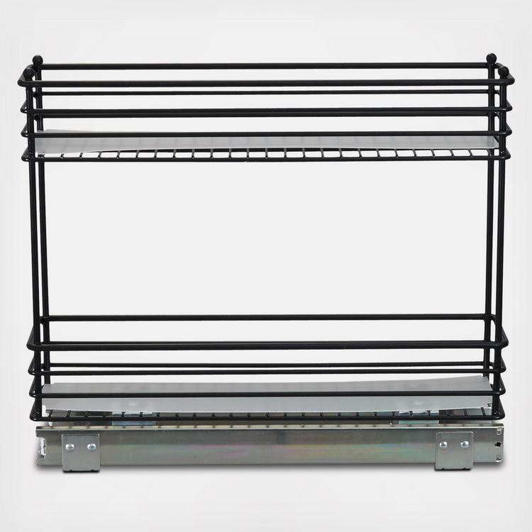 Household Essentials, Narrow 2-Tier Sliding Cabinet Organizer - Zola