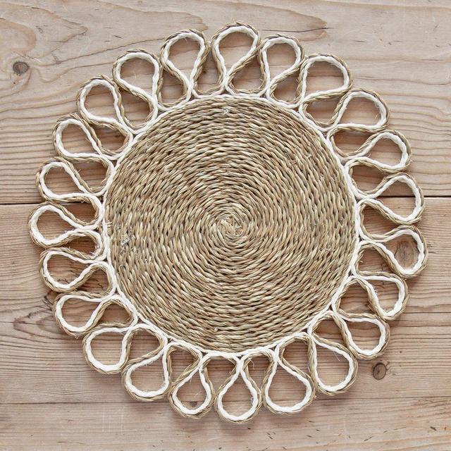 Looped Sisal Placemats (White/Natural)
