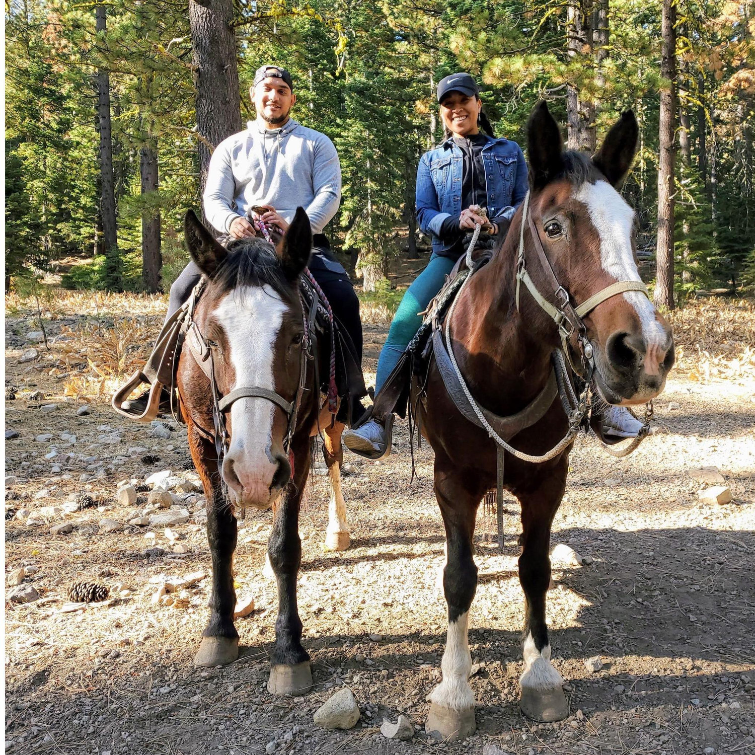 Khris' first time horseback riding