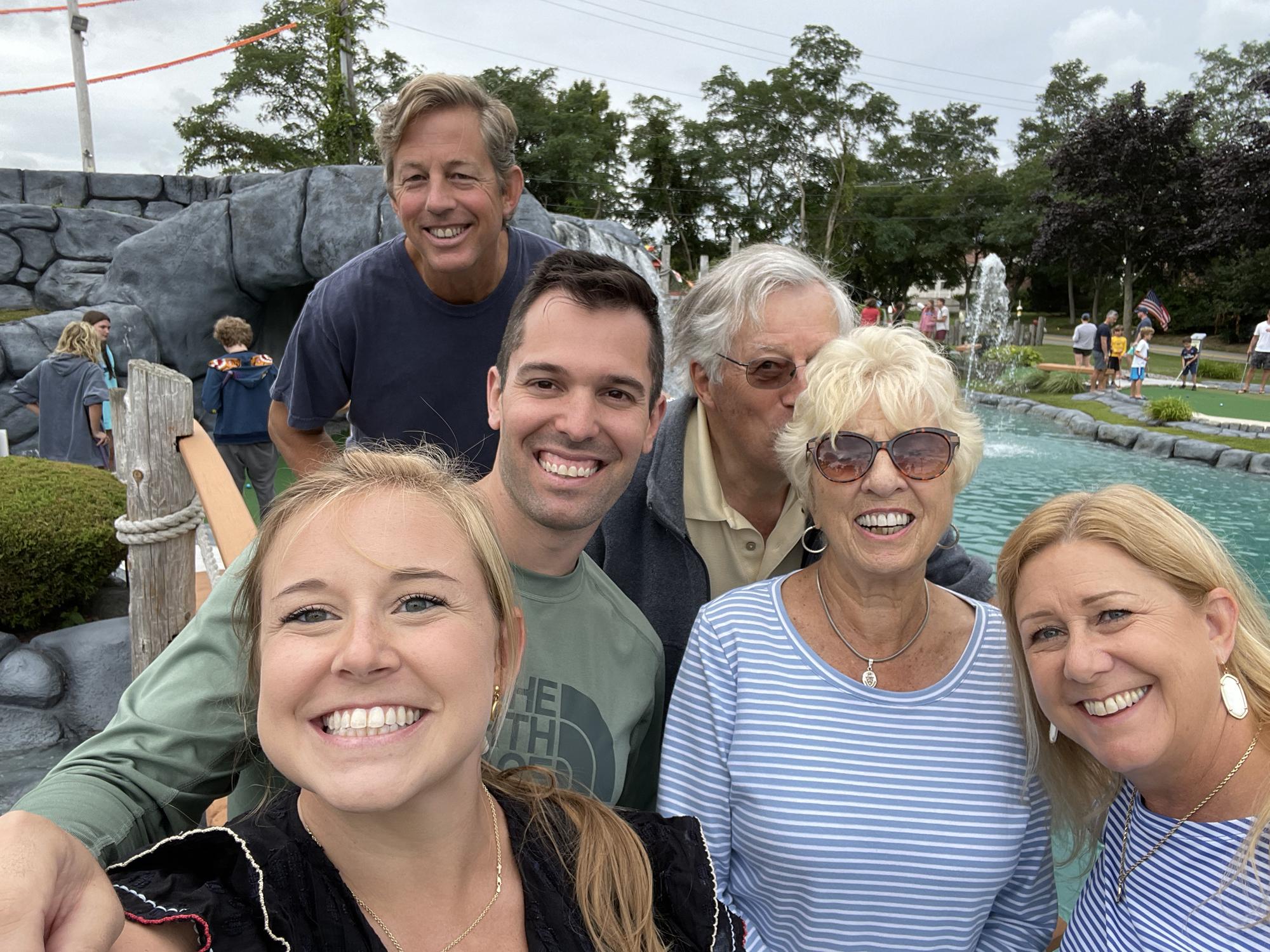 Mini golf at the Cape with the bride’s family