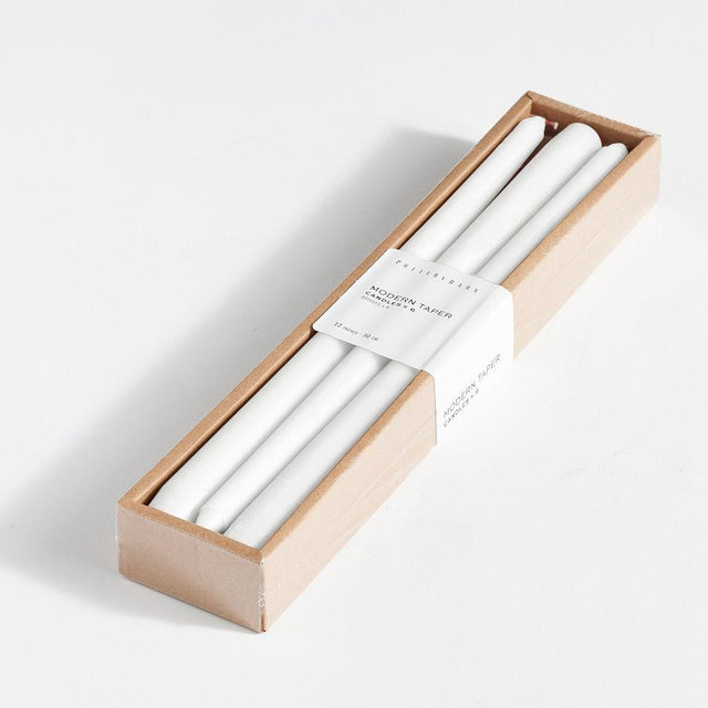 Taper Candles - Set of 6 White