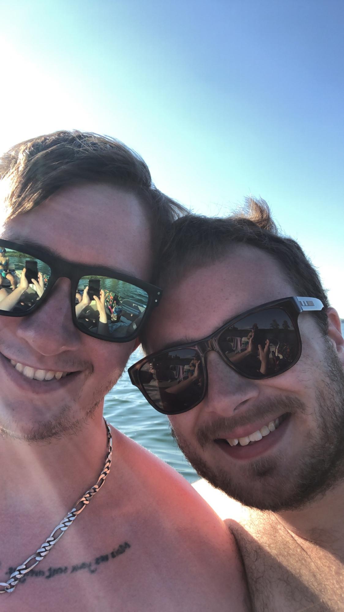 Enjoying a warm, sunny, summer afternoon out on the lake!