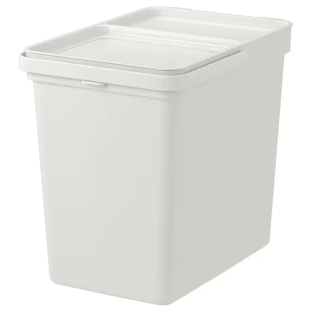 HÅLLBARBin with lid, light gray6 gallon