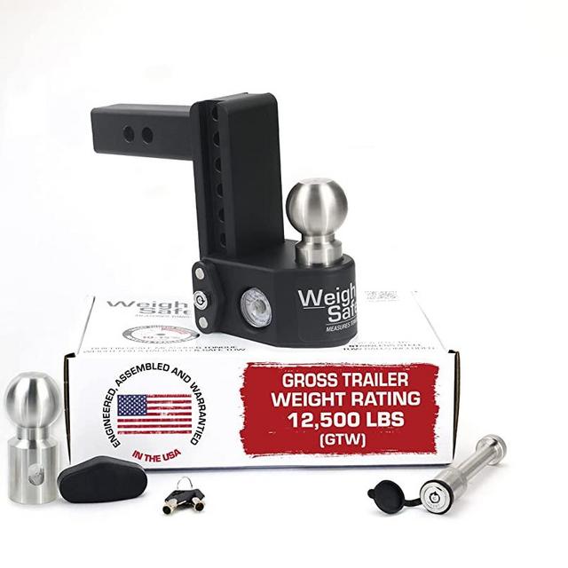 Weigh Safe SWS6-2-KA Steel Adjustable 6" Drop, Stainless Steel Balls for 2" Receiver 12,500 GTW