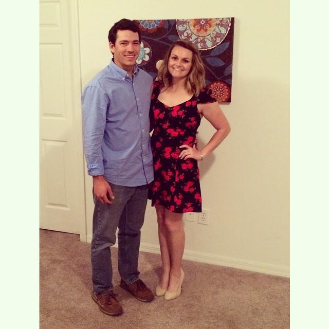 Our first Valentine's Day, February 2015.
