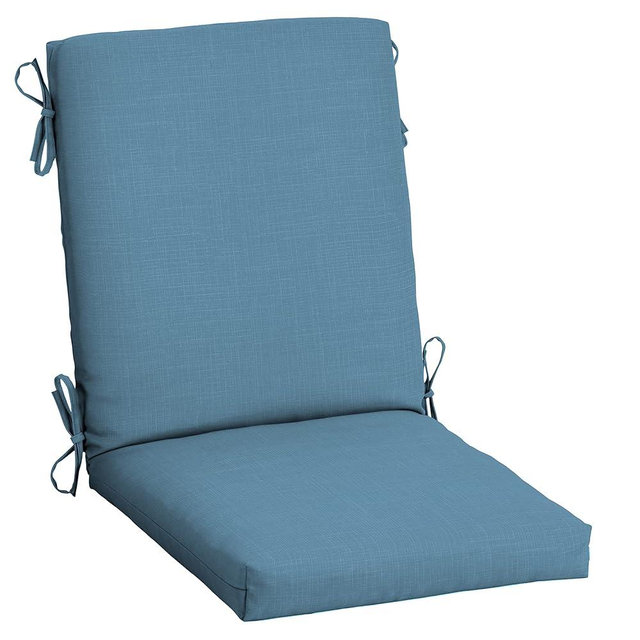 Arden Selections Outdoor Dining Chair Cushion 20 x 20, Rain-Proof, Fade Resistant 20 x 20, French Blue Texture