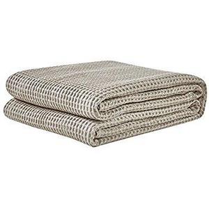 Vellux Cotton Woven Blanket, King, Silver Lining