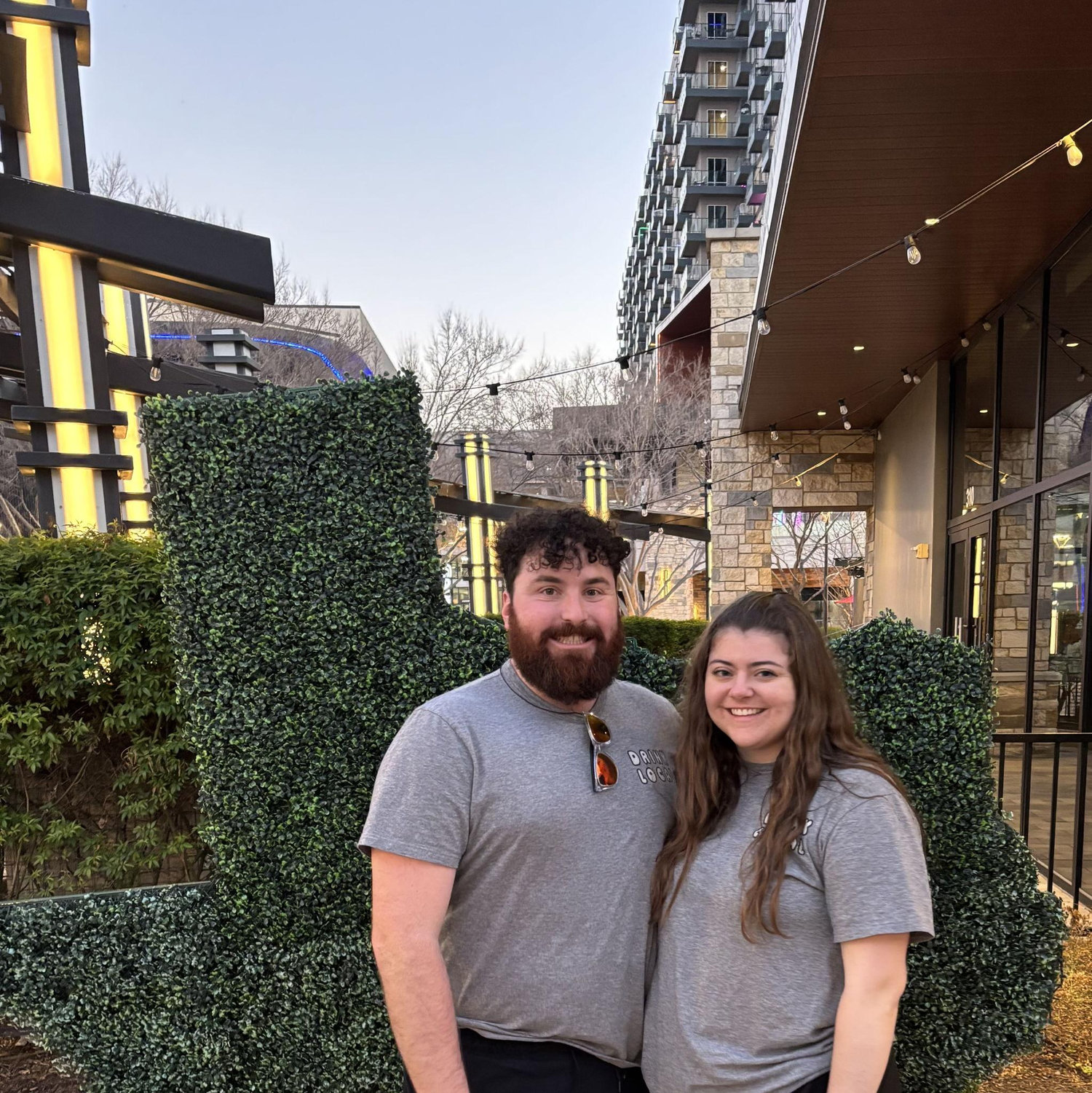 Matching shirts means they can't lose each other in a crowd