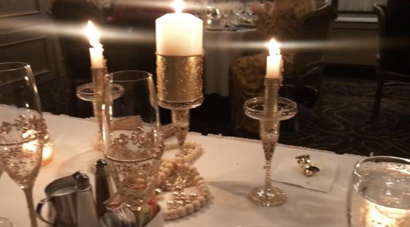 Unity candle set hand-painted and imported from Wedding 3000A boutique in Ukraine